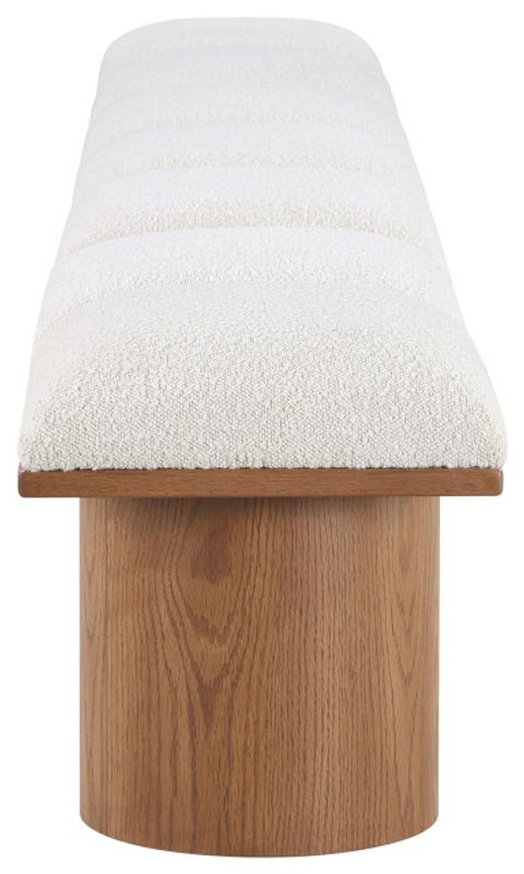 Pavilion Black Boucle Fabric Bench - Transitional - Upholstered Benches ... for Wilshire Boucle Fabric Upholstered Bench, Cream, Walnut Finish